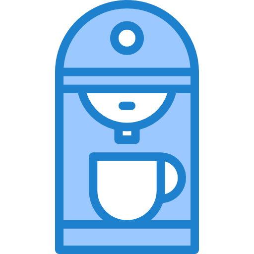 Coffee machine srip Blue icon