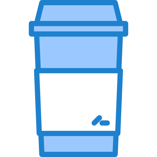 vaso de papel srip Blue icono