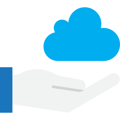 Cloud computing srip Flat icon
