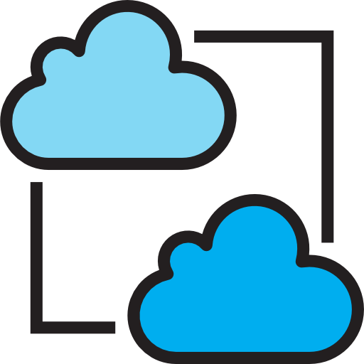 cloud-netzwerk srip Lineal Color icon