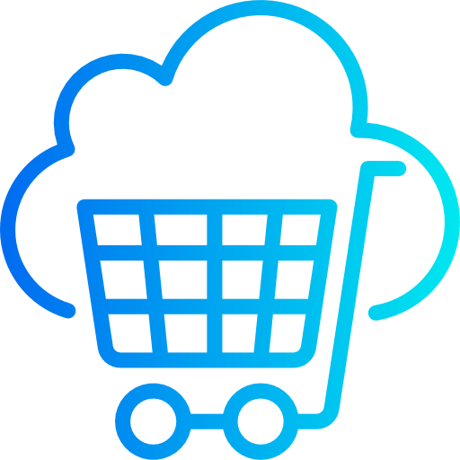 carrito de compras srip Gradient icono