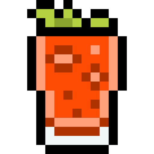 bloody mary Pixel Linear color icon