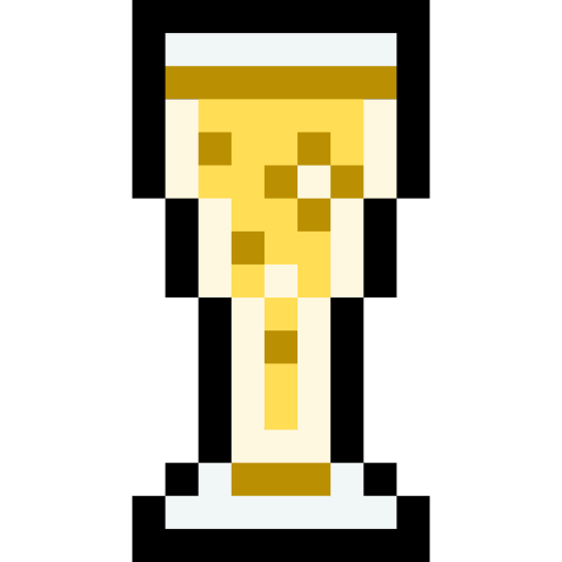 vaso de cerveza Pixel Linear color icono