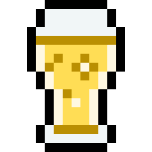 Beer glass Pixel Linear color icon