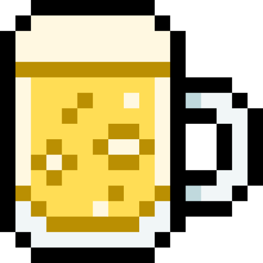 vaso de cerveza Pixel Linear color icono