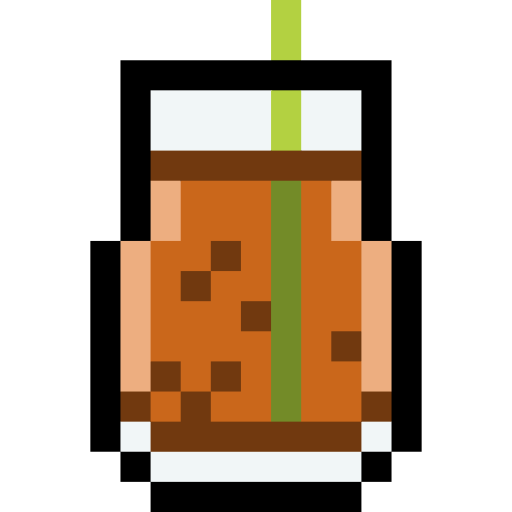 Пузырьковый чай Pixel Linear color иконка