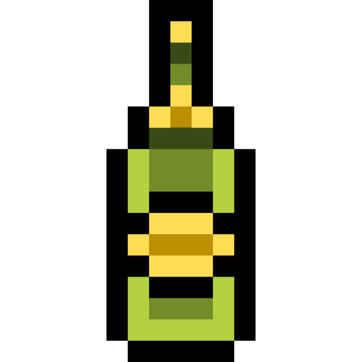 Бутылка пива Pixel Linear color иконка