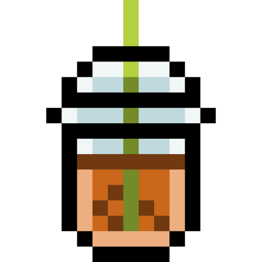 Bubble tea Pixel Linear color icon