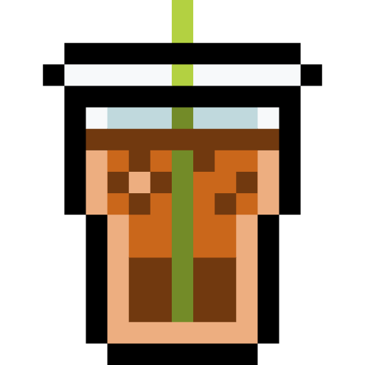mrożona kawa Pixel Linear color ikona