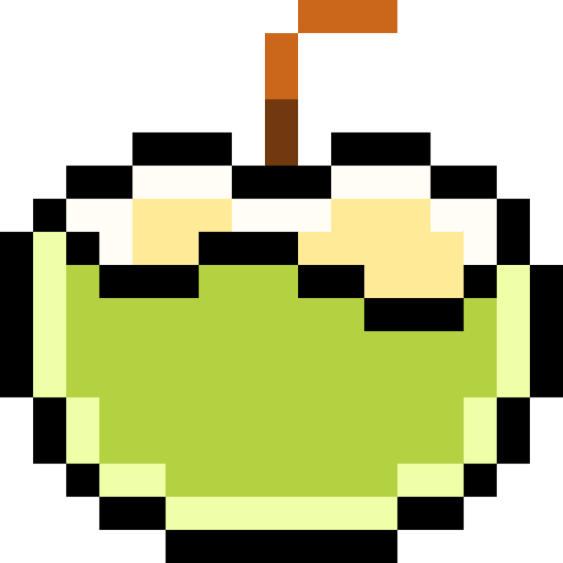 kokos drankje Pixel Linear color icoon