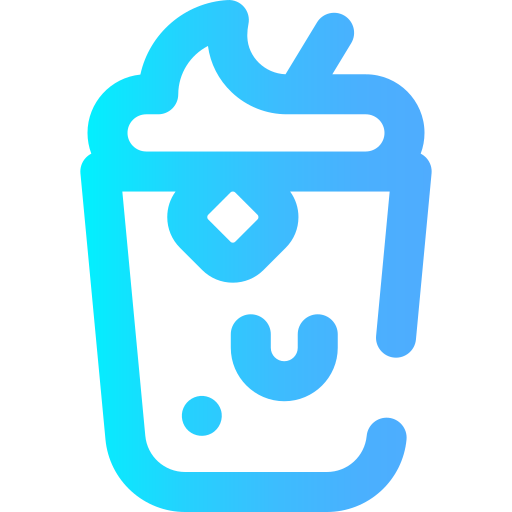 Iced coffee Super Basic Omission Gradient icon