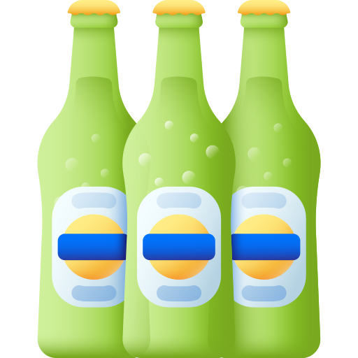botella de cerveza 3D Color icono