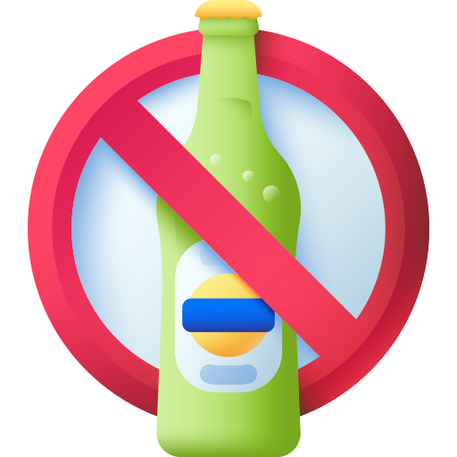 알코올 금지 3D Color icon