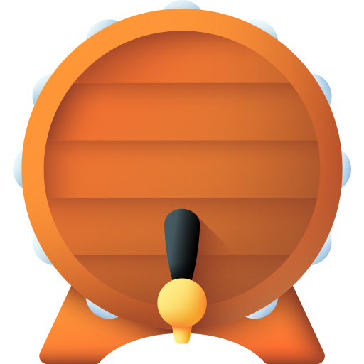barril 3D Color icono
