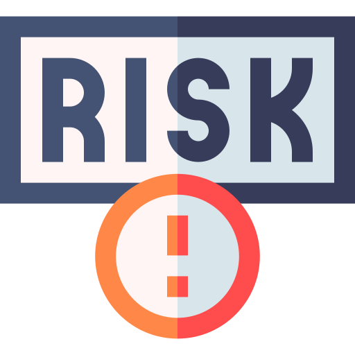 risicobeoordeling Basic Straight Flat icoon