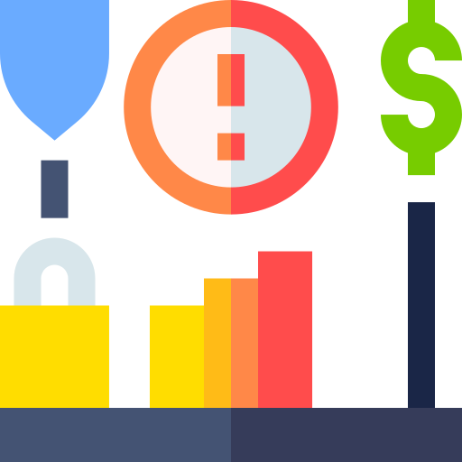 Risk assessment Basic Straight Flat icon