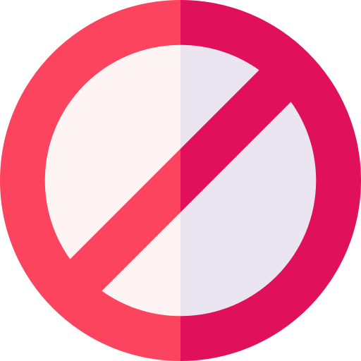verboten Basic Straight Flat icon
