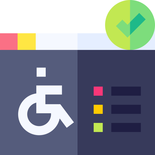 disabilitato Basic Straight Flat icona