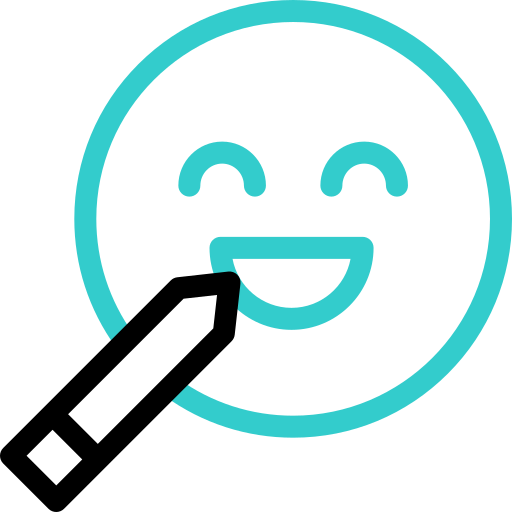 행복한 얼굴 Basic Accent Outline icon