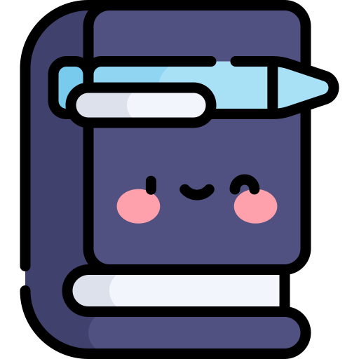 勉強する Kawaii Lineal color icon