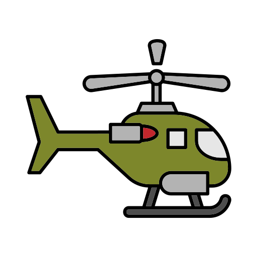 군용 헬리콥터 Generic color lineal-color icon