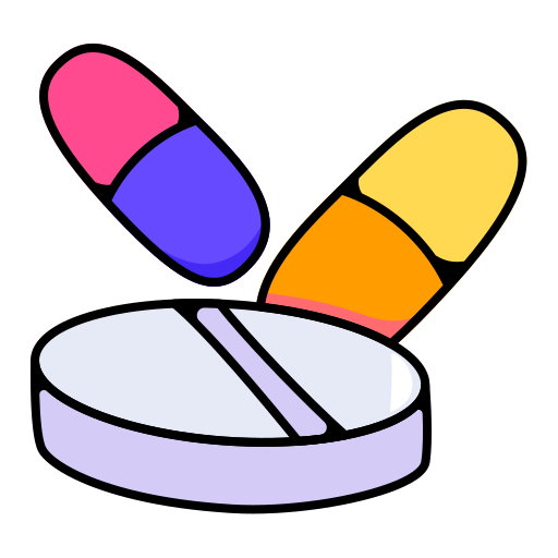 Pill Generic color hand-drawn icon