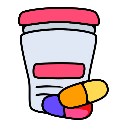 Capsule bottle Generic color hand-drawn icon