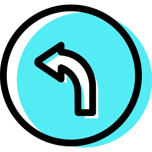 Turn left Generic Color Omission icon