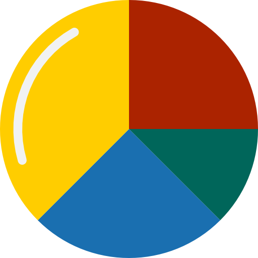 gráfico circular srip Flat icono