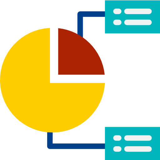 파이 차트 srip Flat icon