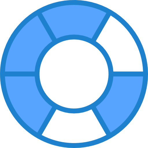 Circular chart srip Blue icon