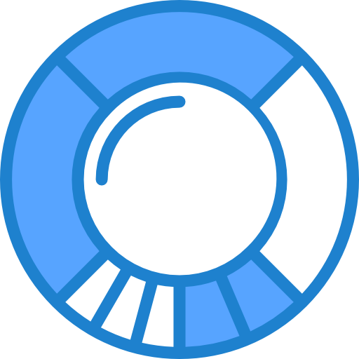Circular chart srip Blue icon