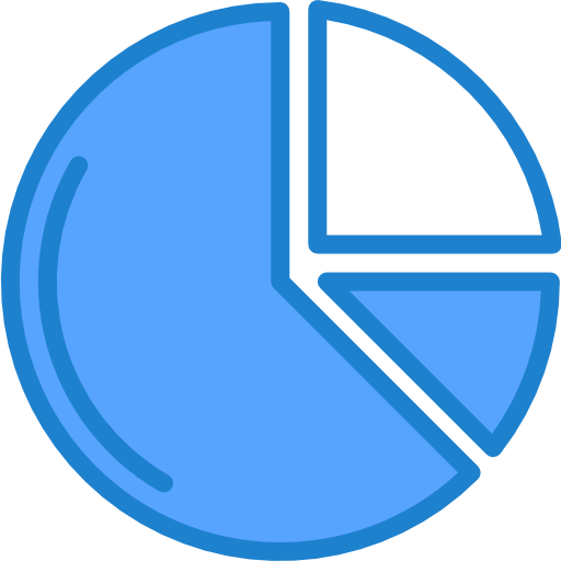 파이 차트 srip Blue icon