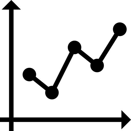wykres liniowy srip Fill ikona