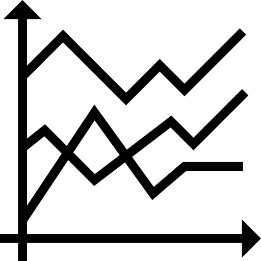 gráfico de líneas srip Fill icono