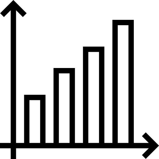 staafdiagram srip Lineal icoon