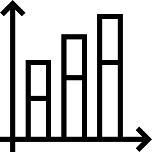 staafdiagram srip Lineal icoon