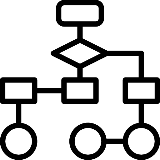 플로 차트 srip Lineal icon