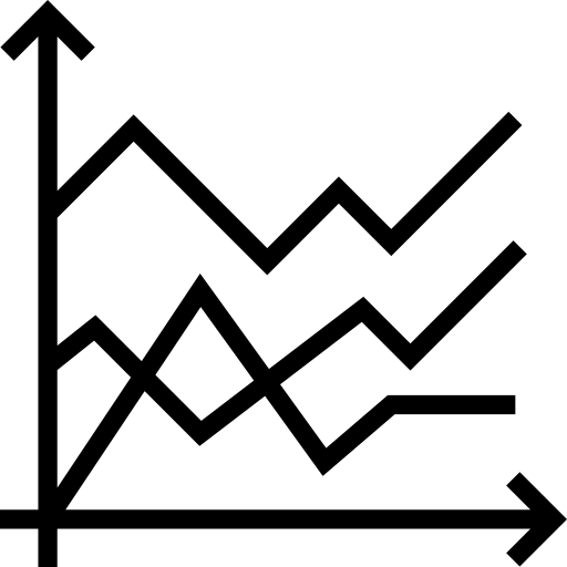 wykres liniowy srip Lineal ikona