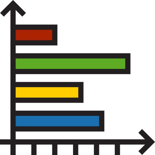 막대 차트 srip Lineal Color icon