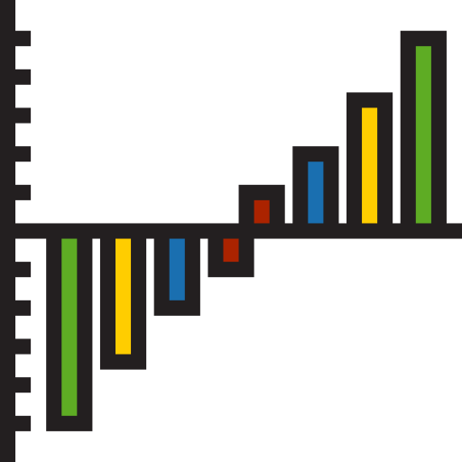 Gantt chart srip Lineal Color icon