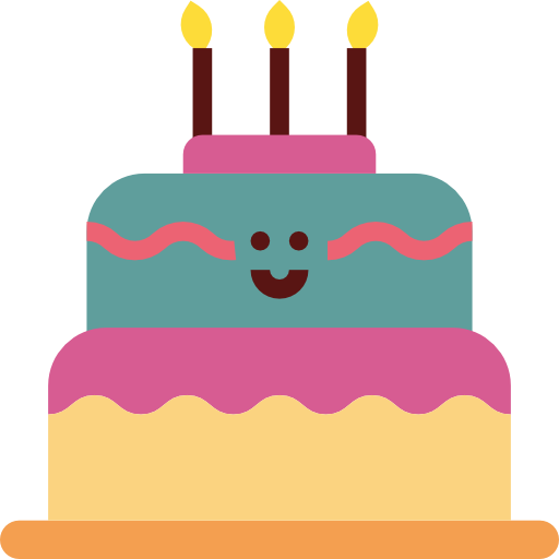 tort urodzinowy Aphicon Flat ikona