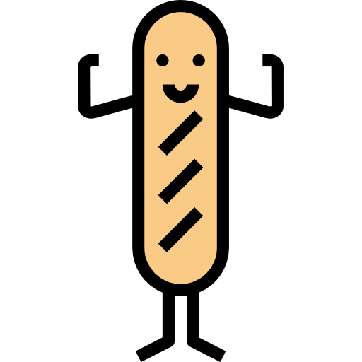 Baguette Aphicon Filled Outline icon