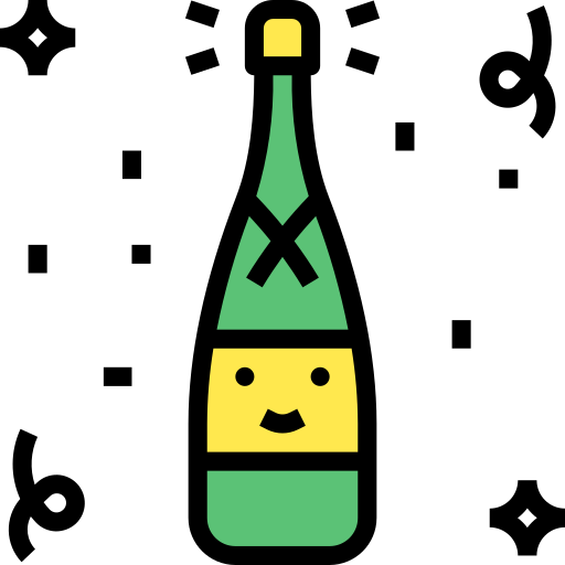 szampan Aphicon Filled Outline ikona