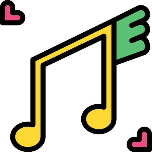 Musical note Aphicon Filled Outline icon