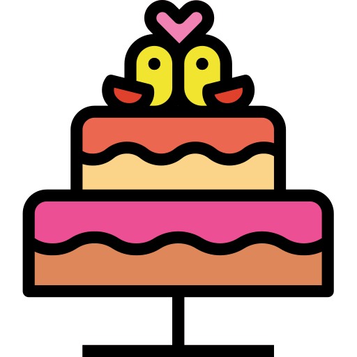 pastel de boda Aphicon Filled Outline icono