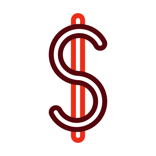 símbolo del dólar Generic color outline icono