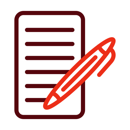 Ручка и бумага Generic color outline иконка