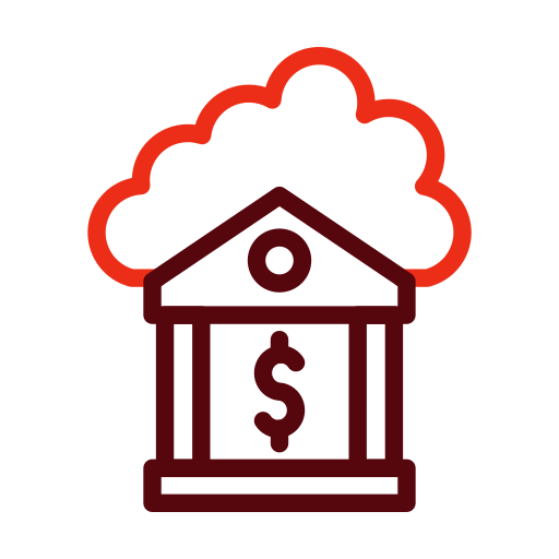 banca en la nube Generic color outline icono