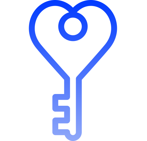 llave del corazon Generic gradient outline icono